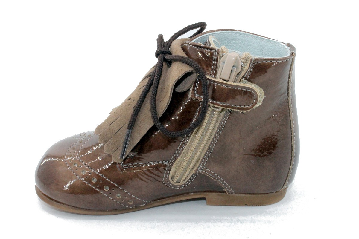 Guxs Pascualas Camel Botas GUXS Pascuala Para Niña Charol Camel Y