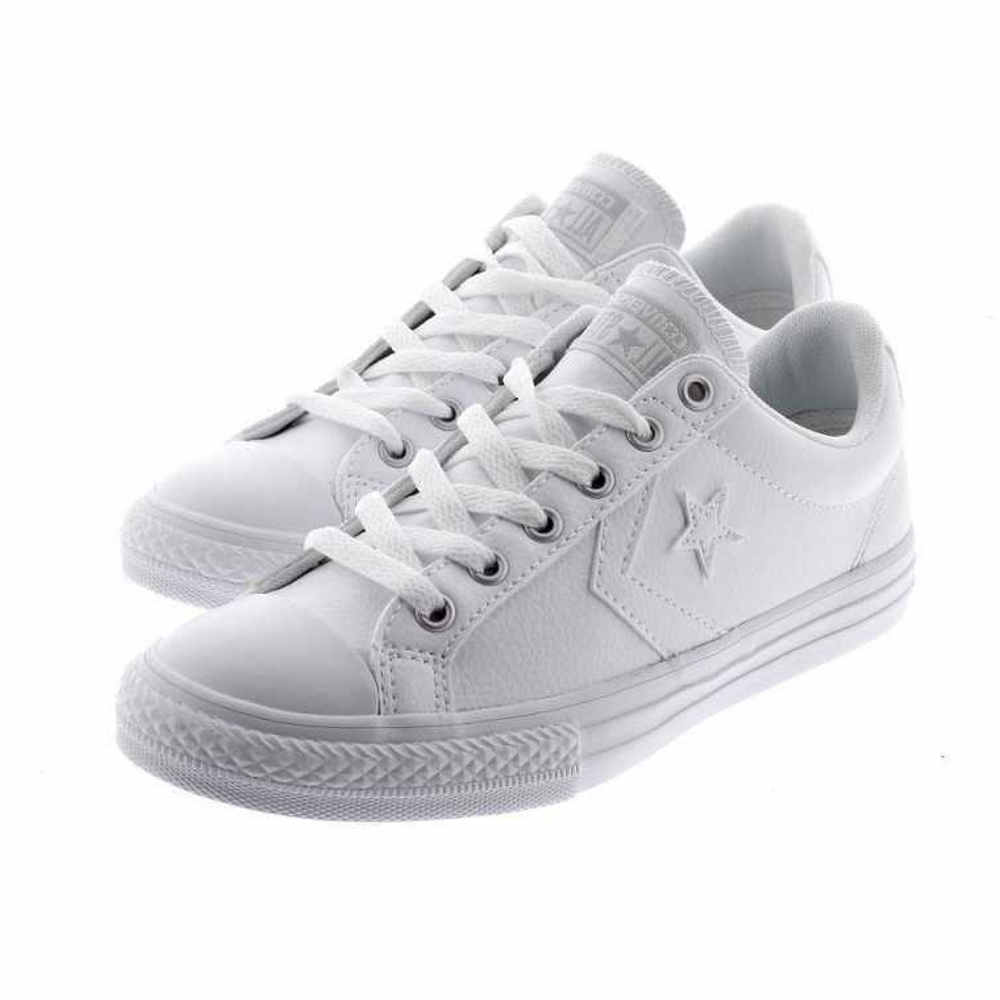 Buy Converse Star All Star Cordones Piel Blanca UP TO 53% OFF