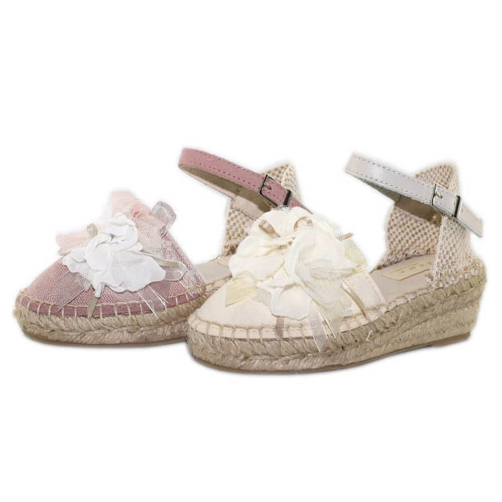 ALPARGATA COMUNIÓN NIÑA CINTAS - Zapatos Infantiles Puntapié