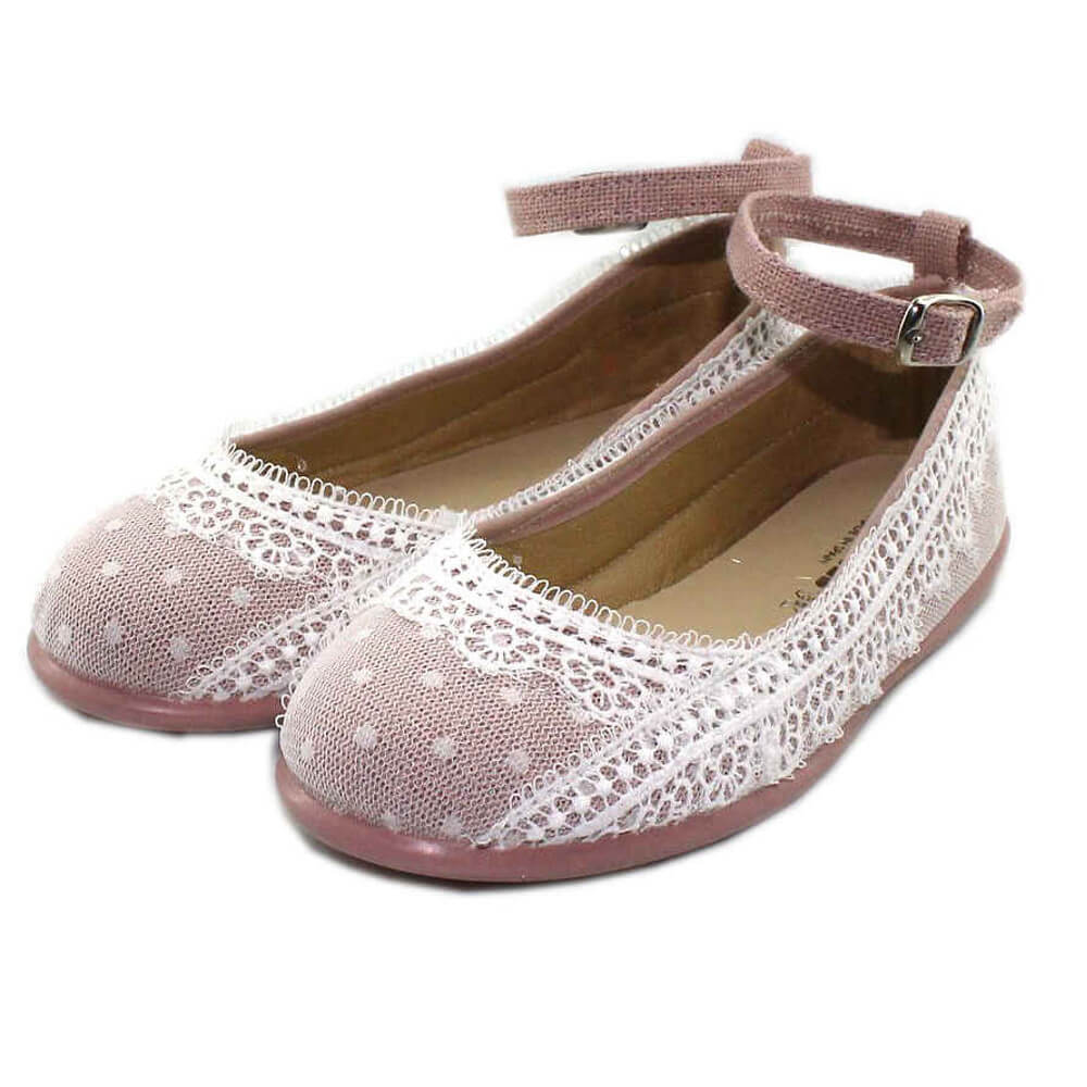 Chuches Bailarina Plumetti y Encaje Para Ceremonia