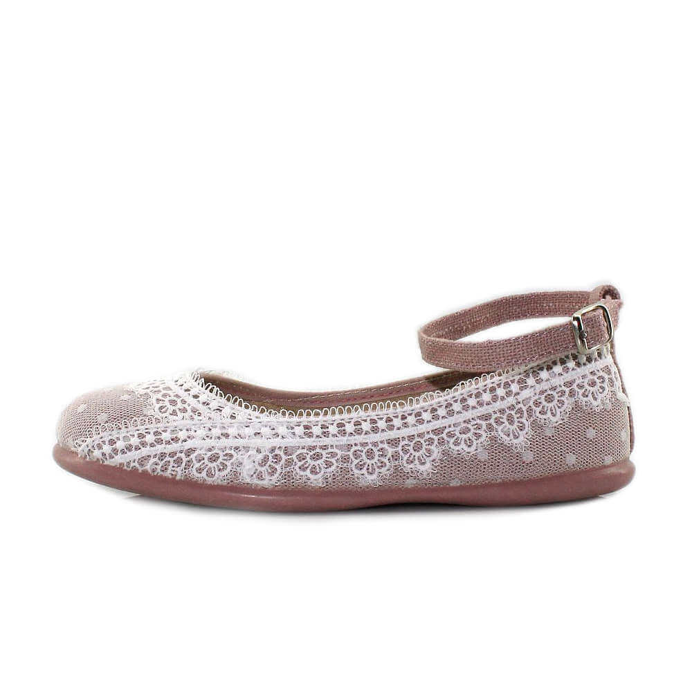 CHUCHES BAILARINA ENCAJE Y PLUMETTI