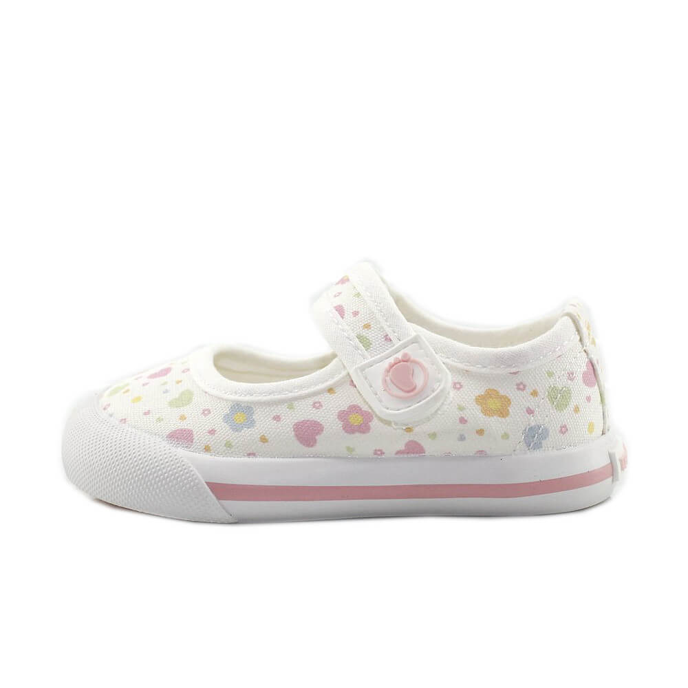 TECNOBABY LONA FLORES BLANCA