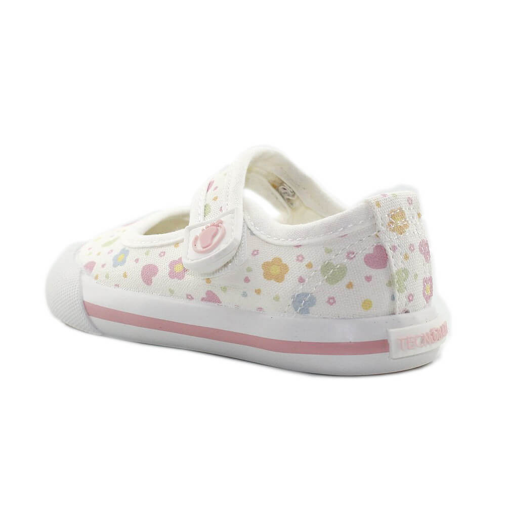 TECNOBABY LONA FLORES BLANCA