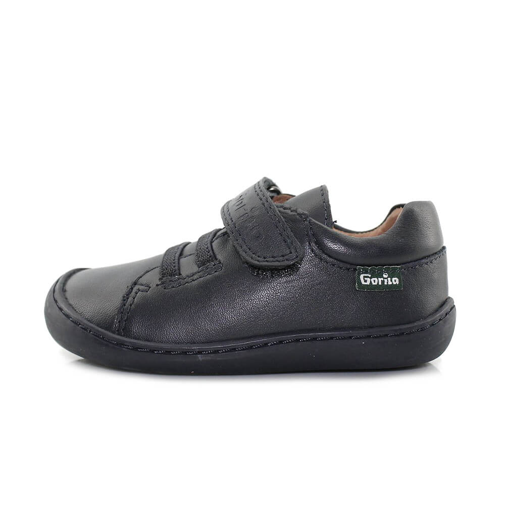 Alternative view of Gorila Deportiva Barefoot Piel Natural Blanca y Azul Marino