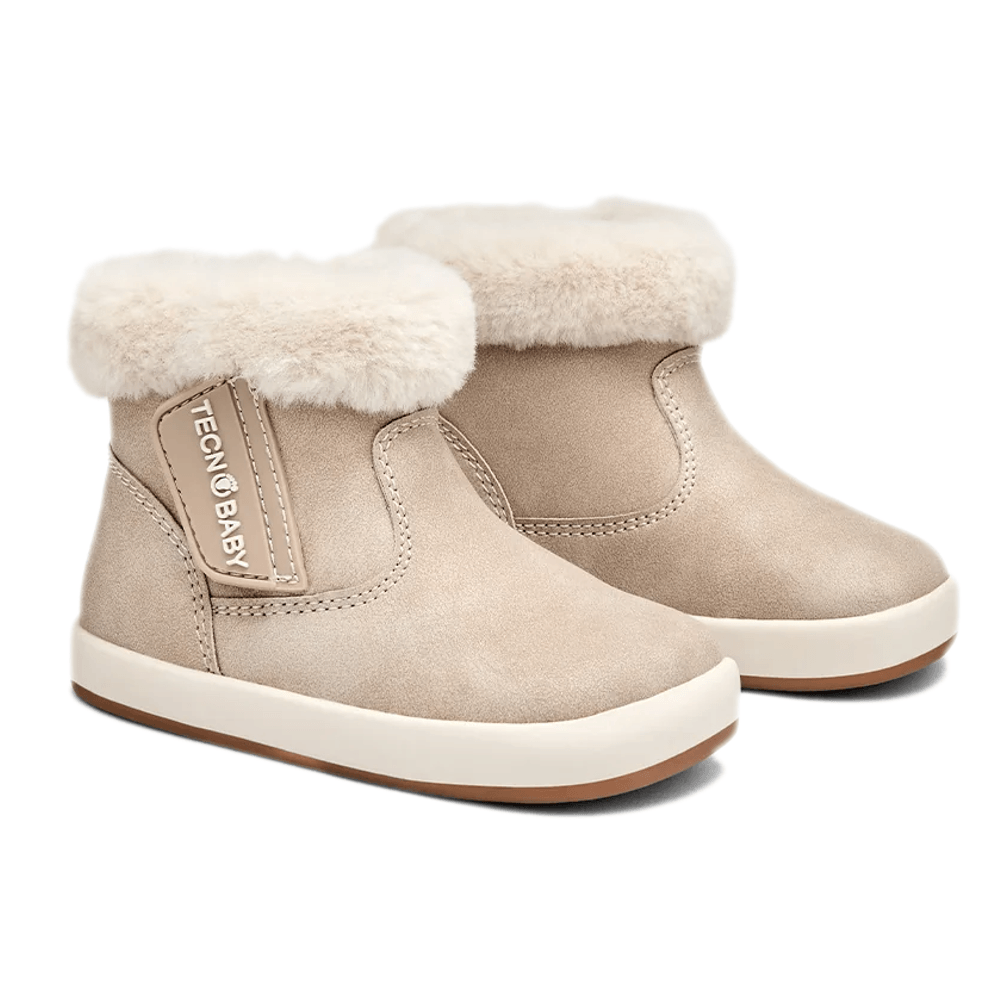 Conguitos Tecnobaby Botas Barefoot Beige De Pelo